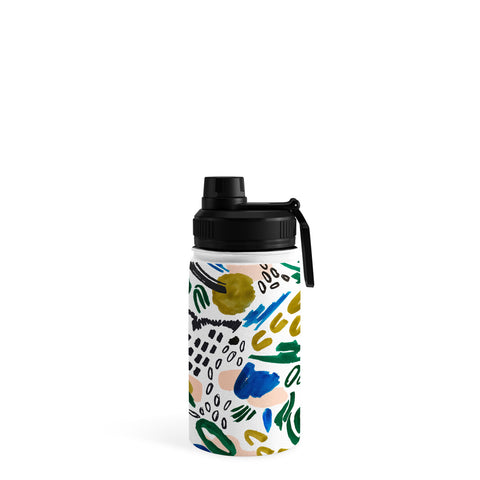 Marta Barragan Camarasa Mix abstract strokes Water Bottle