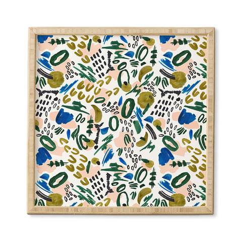 Marta Barragan Camarasa Mix abstract strokes Framed Wall Art