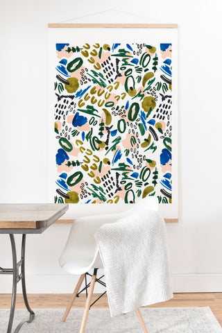 Marta Barragan Camarasa Mix abstract strokes Art Print And Hanger