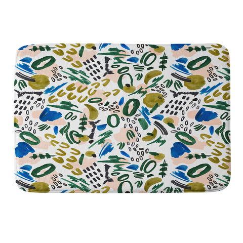 Marta Barragan Camarasa Mix abstract strokes Memory Foam Bath Mat