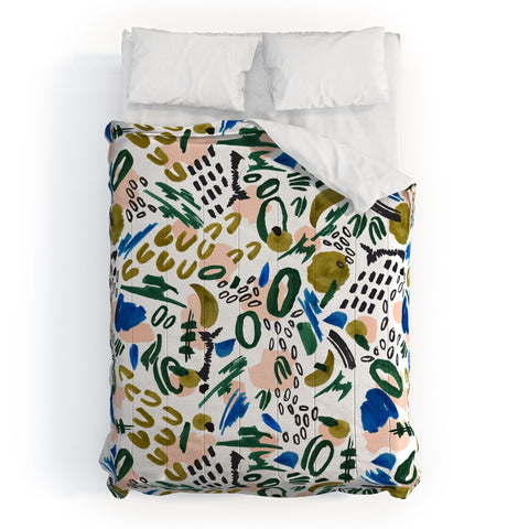 Marta Barragan Camarasa Mix abstract strokes Comforter