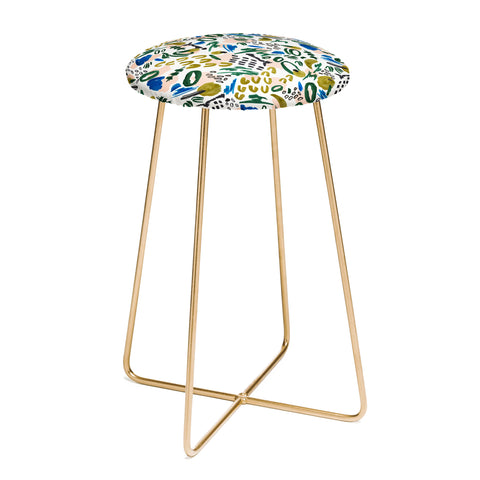 Marta Barragan Camarasa Mix abstract strokes Counter Stool