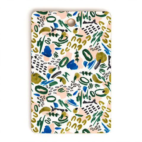 Marta Barragan Camarasa Mix abstract strokes Cutting Board Rectangle