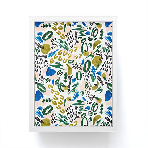 Marta Barragan Camarasa Mix abstract strokes Framed Mini Art Print
