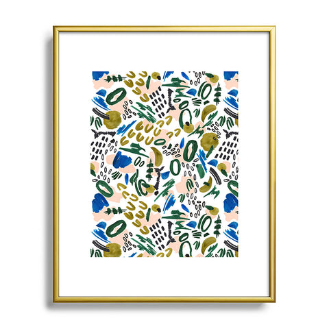 Marta Barragan Camarasa Mix abstract strokes Metal Framed Art Print