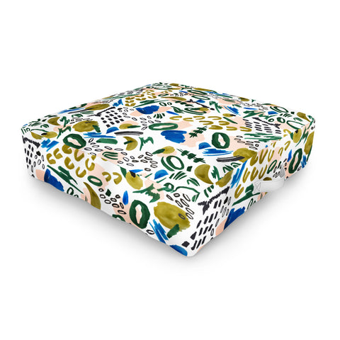 Marta Barragan Camarasa Mix abstract strokes Outdoor Floor Cushion