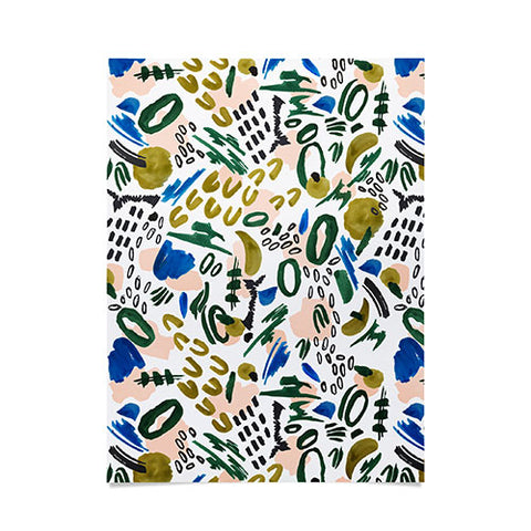 Marta Barragan Camarasa Mix abstract strokes Poster