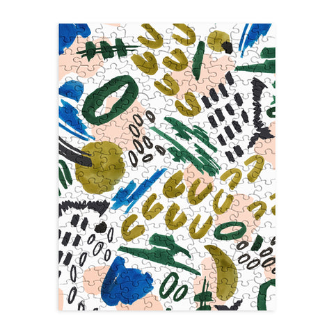 Marta Barragan Camarasa Mix abstract strokes Puzzle