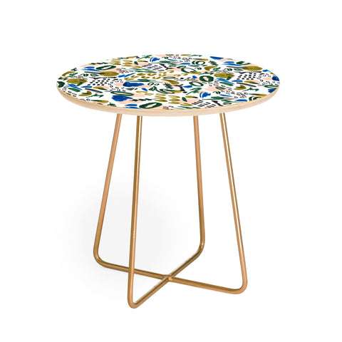 Marta Barragan Camarasa Mix abstract strokes Round Side Table