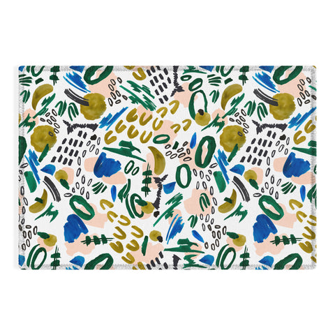 Marta Barragan Camarasa Mix abstract strokes Outdoor Rug