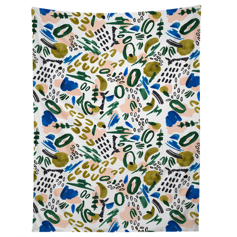 Marta Barragan Camarasa Mix abstract strokes Tapestry