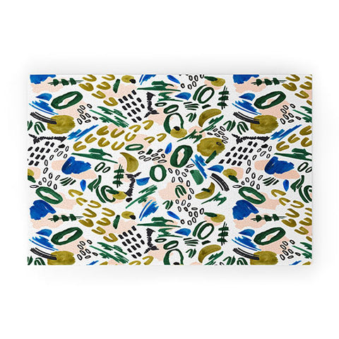 Marta Barragan Camarasa Mix abstract strokes Welcome Mat