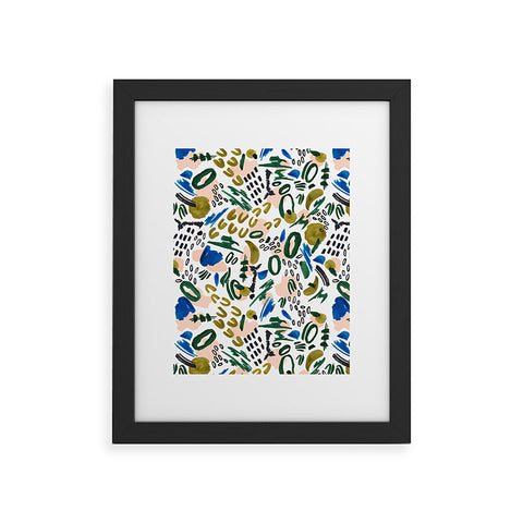 Marta Barragan Camarasa Mix abstract strokes Framed Art Print