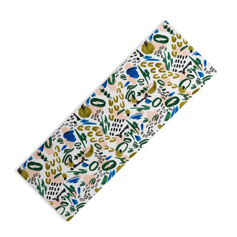 Marta Barragan Camarasa Mix abstract strokes Yoga Mat