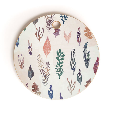 Marta Barragan Camarasa Mix of plants Cutting Board Round