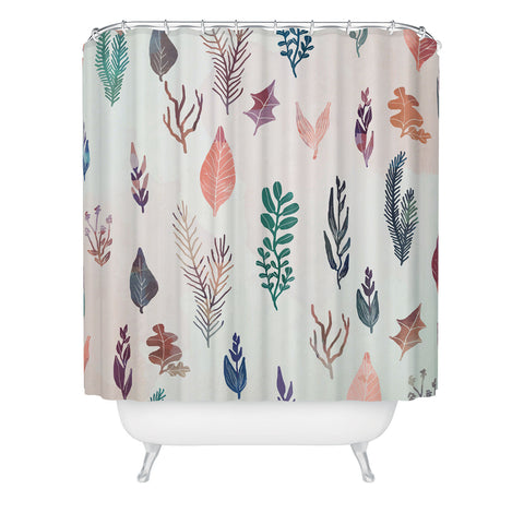 Marta Barragan Camarasa Mix of plants Shower Curtain