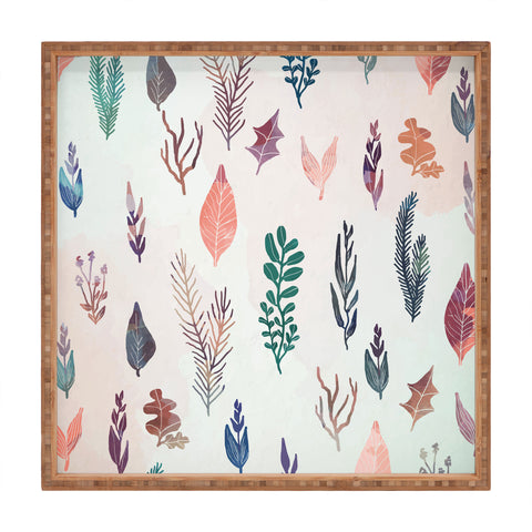 Marta Barragan Camarasa Mix of plants Square Tray