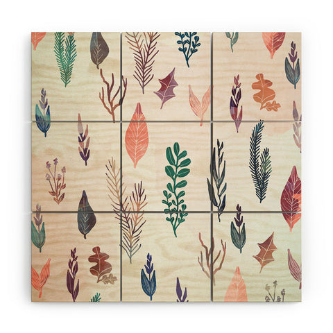 Marta Barragan Camarasa Mix of plants Wood Wall Mural
