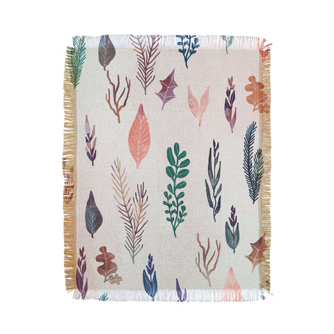 Marta Barragan Camarasa Mix of plants Throw Blanket
