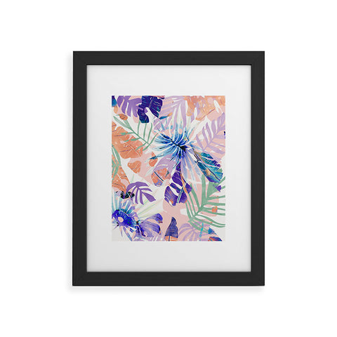 Marta Barragan Camarasa Modern abstract leaf nature Framed Art Print