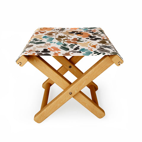 Marta Barragan Camarasa Modern abstract of brush stroke Folding Stool