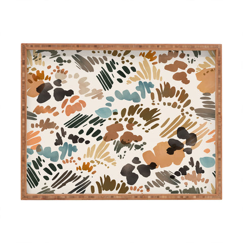 Marta Barragan Camarasa Modern abstract of brush stroke Rectangular Tray