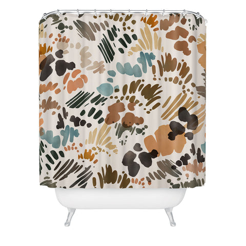 Marta Barragan Camarasa Modern abstract of brush stroke Shower Curtain