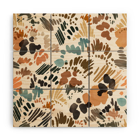 Marta Barragan Camarasa Modern abstract of brush stroke Wood Wall Mural