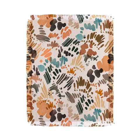 Marta Barragan Camarasa Modern abstract of brush stroke Throw Blanket