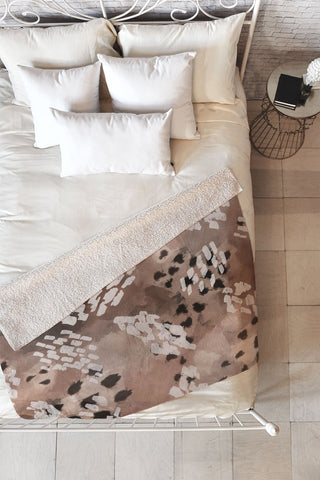 Marta Barragan Camarasa Modern animal print 75 Fleece Throw Blanket