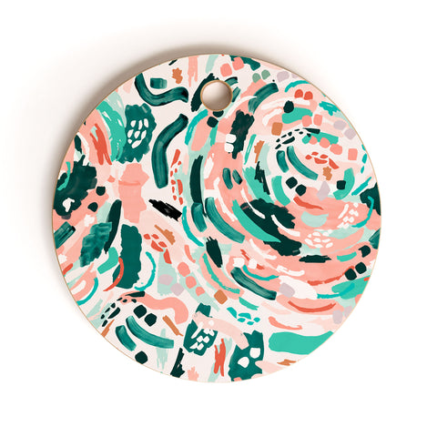 Marta Barragan Camarasa Modern artistic painting Cutting Board Round