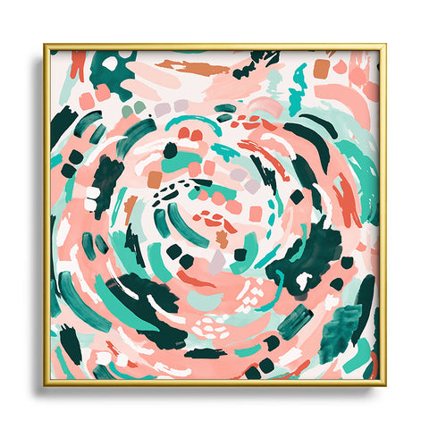 Marta Barragan Camarasa Modern artistic painting Square Metal Framed Art Print