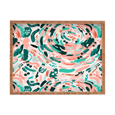 Marta Barragan Camarasa Modern artistic painting Rectangular Tray