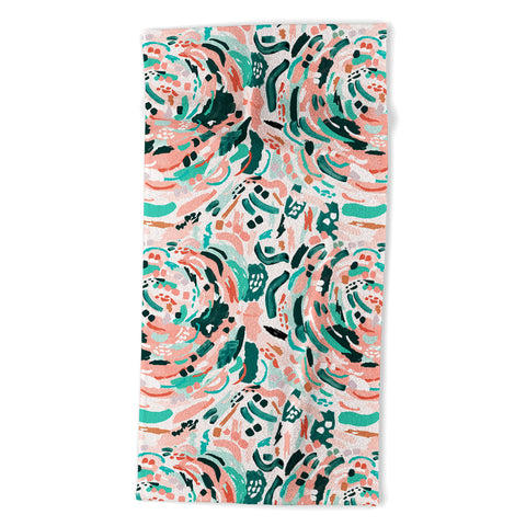 Marta Barragan Camarasa Modern artistic painting Beach Towel