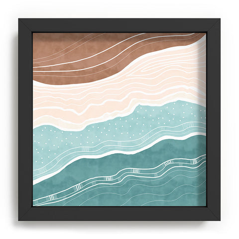 Marta Barragan Camarasa Modern beach abstract II Recessed Framing Square