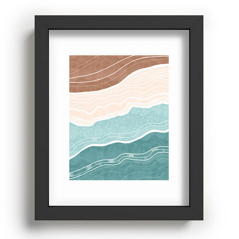 Marta Barragan Camarasa Modern beach abstract II Recessed Framing Rectangle