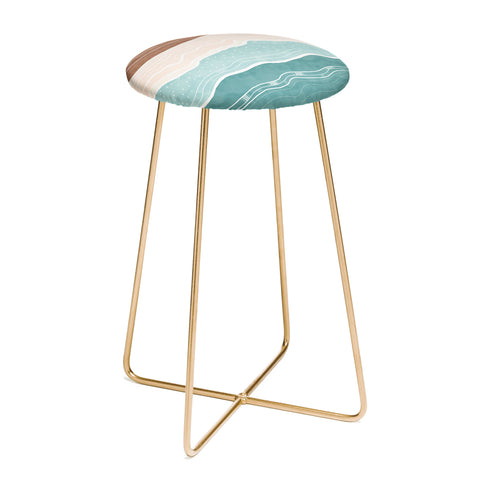 Marta Barragan Camarasa Modern beach abstract II Counter Stool