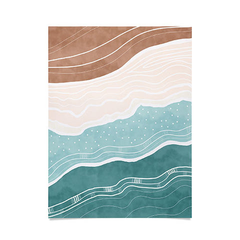 Marta Barragan Camarasa Modern beach abstract II Poster
