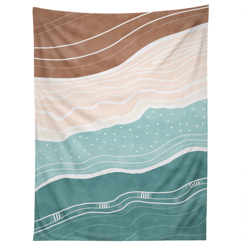 Marta Barragan Camarasa Modern beach abstract II Tapestry