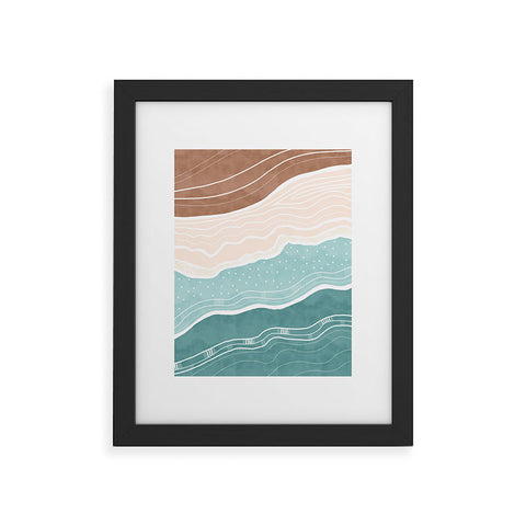 Marta Barragan Camarasa Modern beach abstract II Framed Art Print