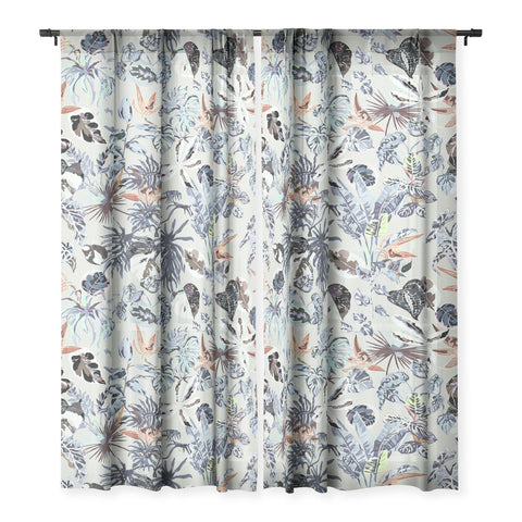 Marta Barragan Camarasa Modern blue jungle Sheer Non Repeat