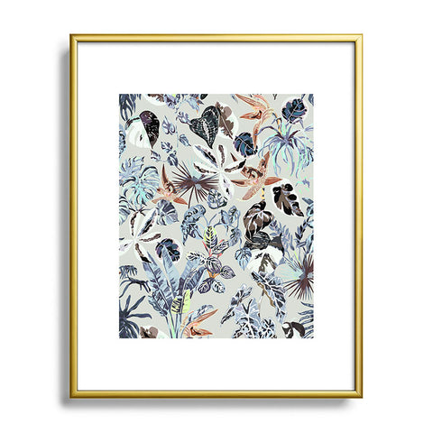 Marta Barragan Camarasa Modern blue jungle Metal Framed Art Print
