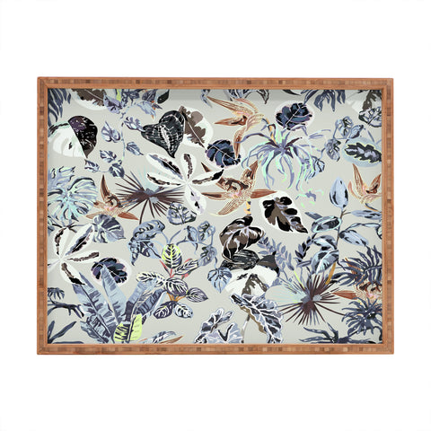 Marta Barragan Camarasa Modern blue jungle Rectangular Tray