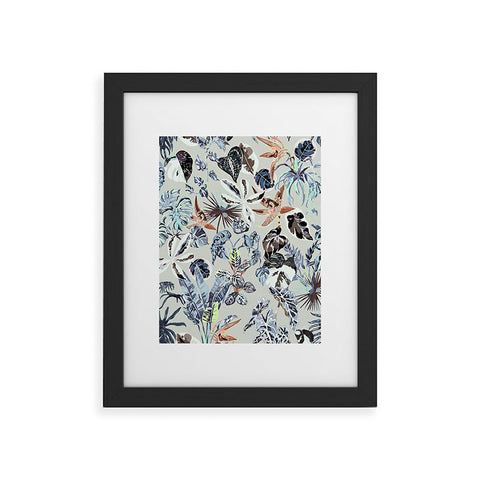 Marta Barragan Camarasa Modern blue jungle Framed Art Print