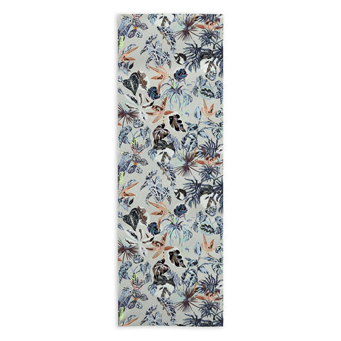 Marta Barragan Camarasa Modern blue jungle Yoga Towel