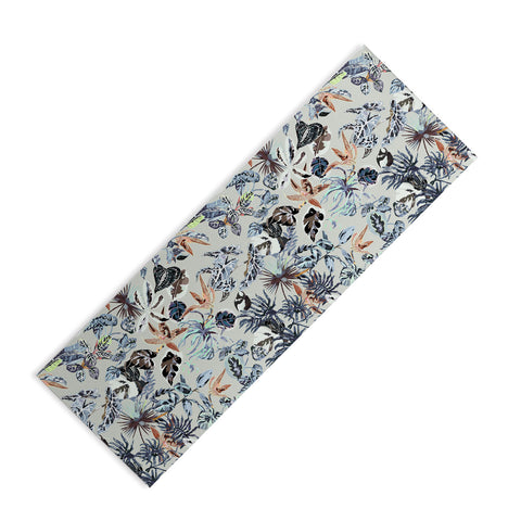 Marta Barragan Camarasa Modern blue jungle Yoga Mat