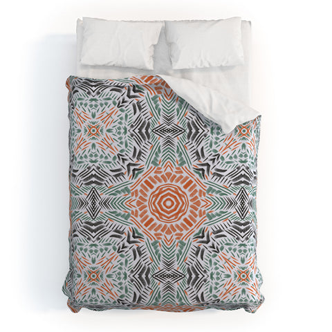 Marta Barragan Camarasa Modern brushstroke mosaic Duvet Cover
