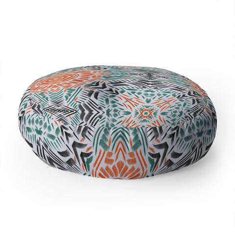 Marta Barragan Camarasa Modern brushstroke mosaic Floor Pillow Round
