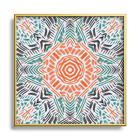 Marta Barragan Camarasa Modern brushstroke mosaic Square Metal Framed Art Print