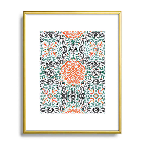Marta Barragan Camarasa Modern brushstroke mosaic Metal Framed Art Print